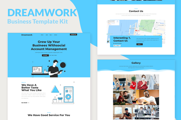 Dreamwork - Business Management Elementor Template-Kit